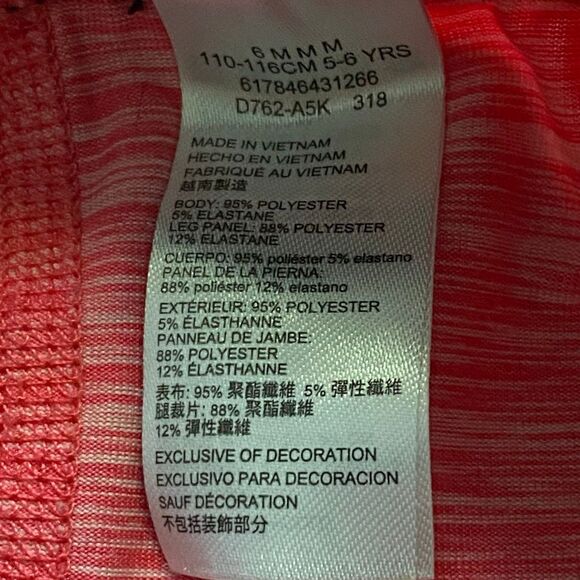 Nike Dri-Fit Pink Gray Colorblock Leggings Kids 5–6Y Athletic Activewear - Picture 5 of 9